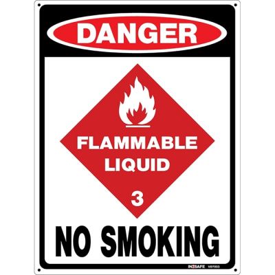 Danger Flammable Liquid No Smoking Sign