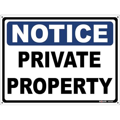 Notice Private Property Sign