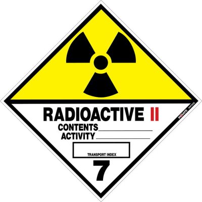 Hazchem Radioactive 7 Class 2 Sign