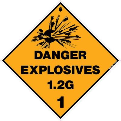 Hazchem Danger Explosives 1.2G