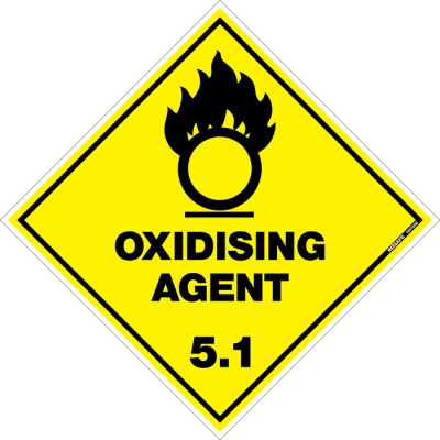 Hazchem Oxidising Agent 5.1 Sign