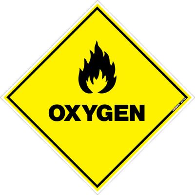 Hazchem Oxygen Sign