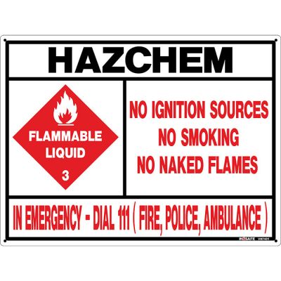 Hazchem Flammable Liquid 3 Sign