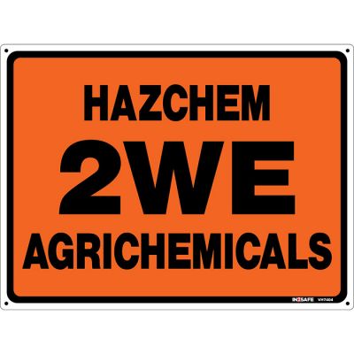 Hazchem 2WE Agrichemicals Sign