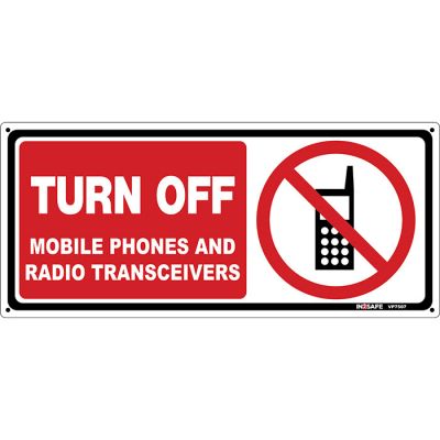 Turn Off Mobile Phones And Radios Sign