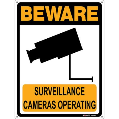 BEWARE - Surveillance Cameras Operating + Image