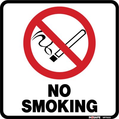 No Smoking - Reversed Vehicle Window Sticker