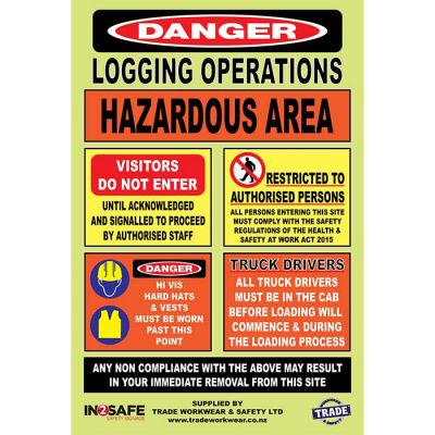 Log/Hazardous Sign Reflective Safe Zone - In Cab