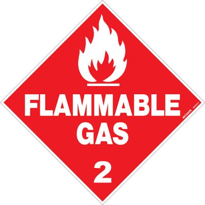 Flammable Gas 2 Sticker (for LPG etc)