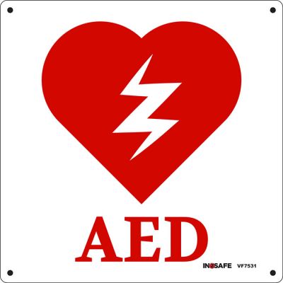 AED Sign with heart Symbol