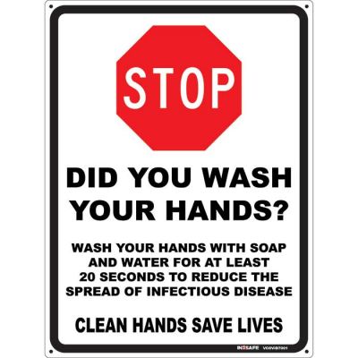 COVID-19 STOP Did You Wash Your Hands Sign