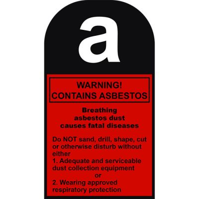 Asbestos Warning Contains Asbestos Stickers