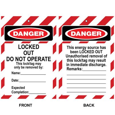 Locked Out Do Not Operate Tags - Pack of 25