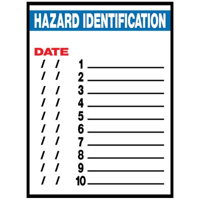 Site HAZARD Identification Board - Std Laminate