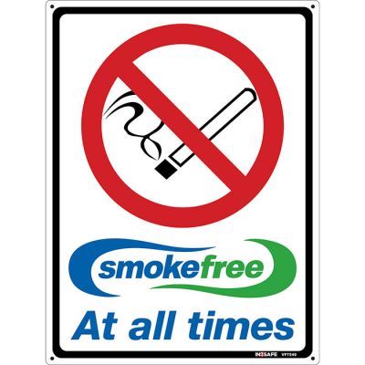 Smoke Free At All Times Sign
