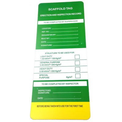 Scaffolding Holder - Replacement Tags Pack/10