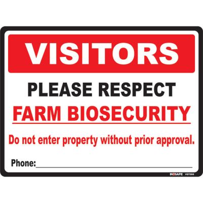 Farm Biosecurity - Phone Before Entering Sign