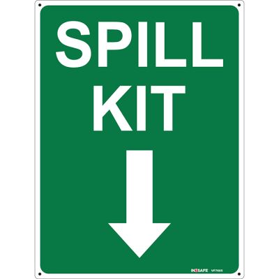 Spill Kit Sign - with Downward Arrow