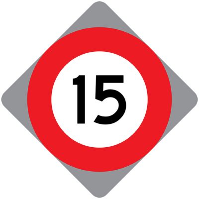 RG4 - 15 Km/h Sign - Composite