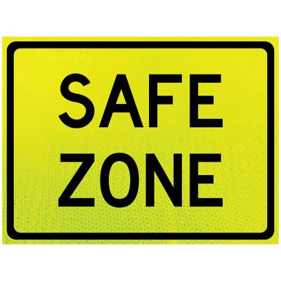 Safe Zone - Sign - Reflective YE/BK