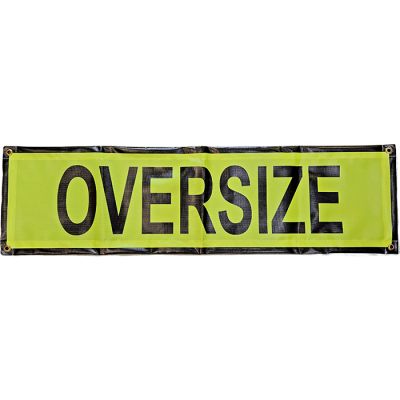 OVERSIZE Sign on Yellow/Black PVC Banner