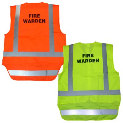 Fire Warden Safety Vest - Back Logo