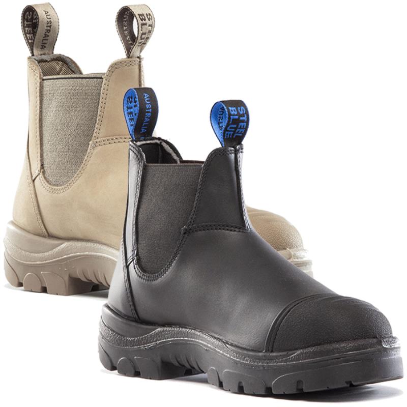 Hobart Steel Blue Slip-On Safety Boot w/ Scuff Cap