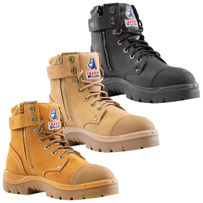 Argyle 312652 Steel Blue Zipside Boot w/ Scuff Cap