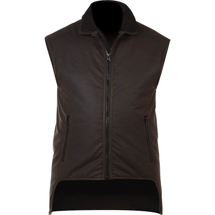 OS50 Kaiwaka Sleeveless Oilskin Vest Zip Pockets