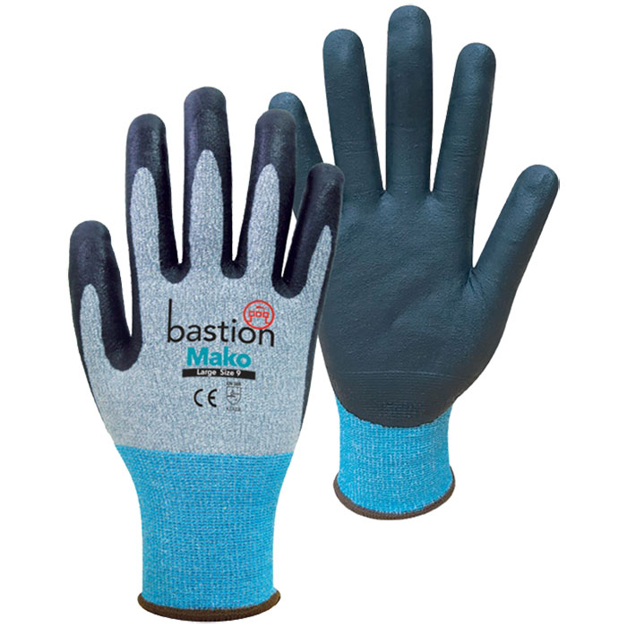 Bastion Mako Cut 3 Nitrile Coat Gloves - Pack 12