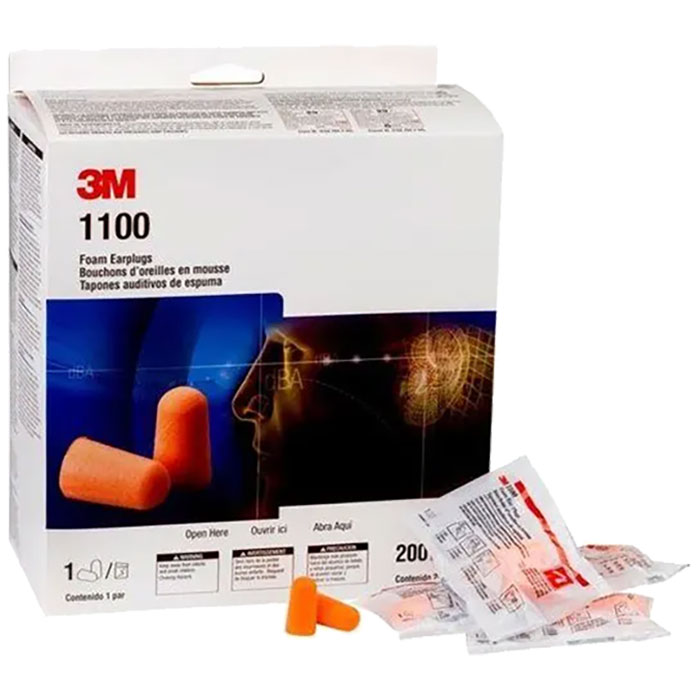 1100 3M Class 3 Earplugs Box/200pr.