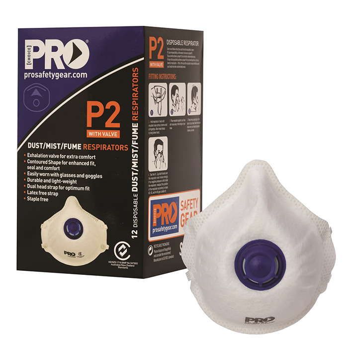 Mask P2 Valved Box of 12 ProChoice