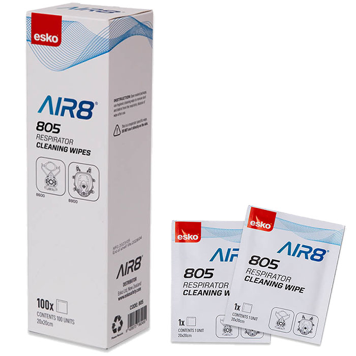 AIR8 Respirator Cleaning Wipes Box of 100
